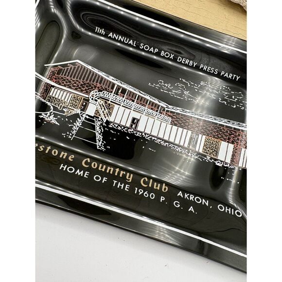 VTG Glass Tray Soap Box Derby Akron Ohio PGA Souvenir Firestone Country Club - Picture 4 of 7